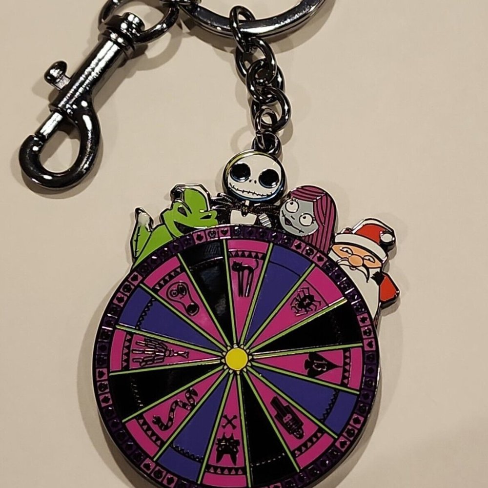Loungefly Disney Nightmare Before Christmas Oogie Boogie Spinning Wheel Keychain